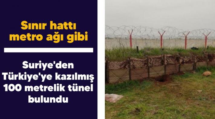 <Sınır hattı metro ağı gibi, Suriye’den Türkiye’ye kazılmış 100 metrelik tünel bulundu.....