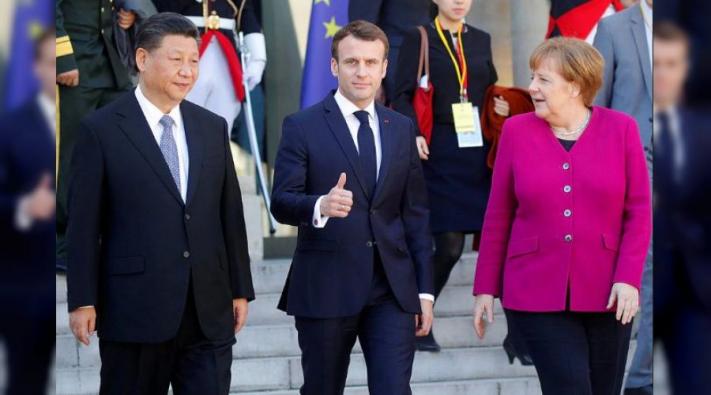 <Macron, Merkel ve Cinping arasında kritik görüşme.....