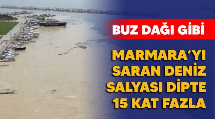 <Buz dağı gibi, Marmara’yı saran deniz salyası dipte 15 kat fazla.....