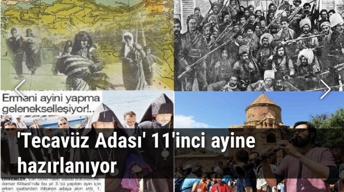 <Türklerin katledildiği adada yine ermeni ayini…..