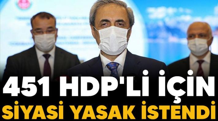 <451 HDP’li için siyasi yasak istendi.....