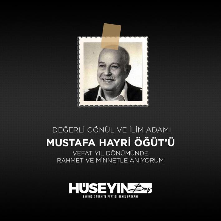 <BTP Genel Başkanı Hüsyin Baş Mustafa Hayri Öğüt’ü vefatının 42. yılında andı.....