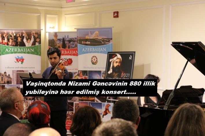 <Vaşinqtonda Nizami Gəncəvinin 880 illik yubileyinə həsr edilmiş konsert.....
