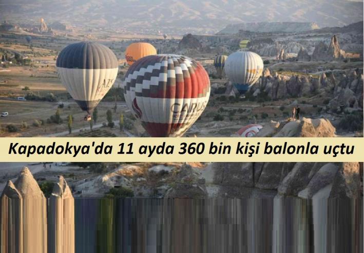 <Kapadokya’da 11 ayda 360 bin kişi balonla uçtu.....