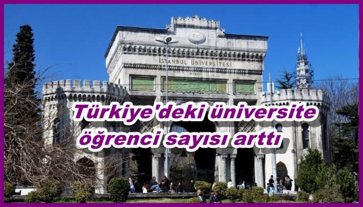 <Türkiye’deki üniversite öğrenci sayısı arttı.....