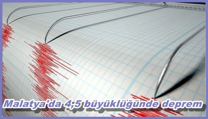 <Malatya’da 4,5 büyüklüğünde deprem.....