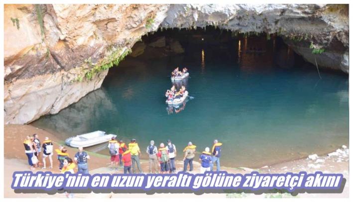 Türkiye’nin en uzun yeraltı gölüne ziyaretçi akını.....