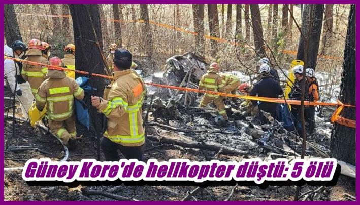 Güney Kore’de helikopter düştü: 5 ölü.....
