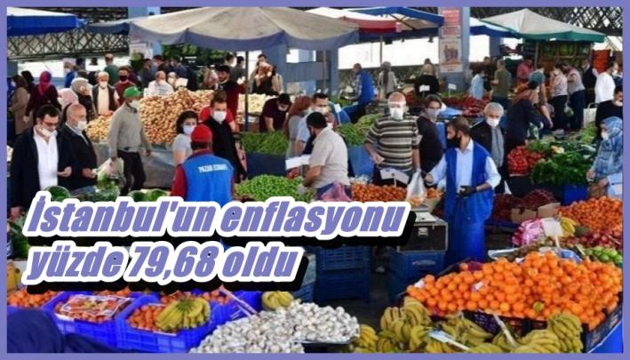 <İstanbul’un enflasyonu yüzde 79,68 oldu.....
