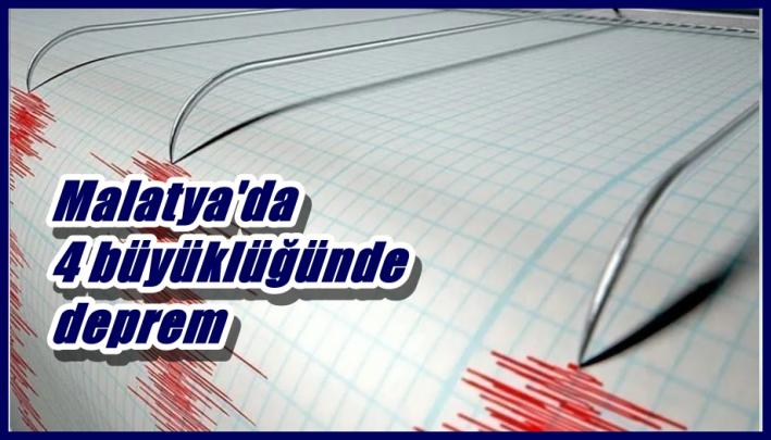 Malatya’da 4 büyüklüğünde deprem.....