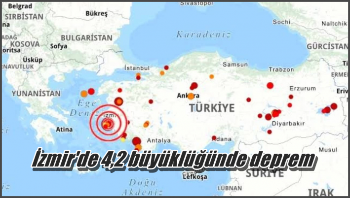 <İzmir’de 4,2 büyüklüğünde deprem