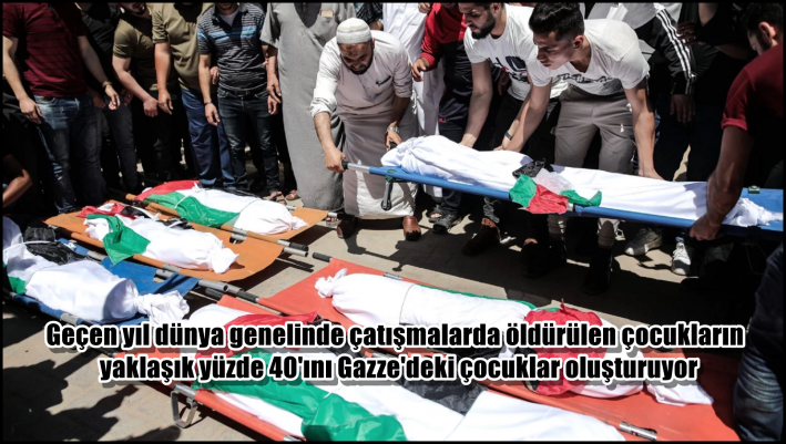 <Geçen yıl dünya genelinde çatışmalarda öldürülen çocukların yaklaşık yüzde 40’ını Gazze’deki çocuklar oluşturuyor