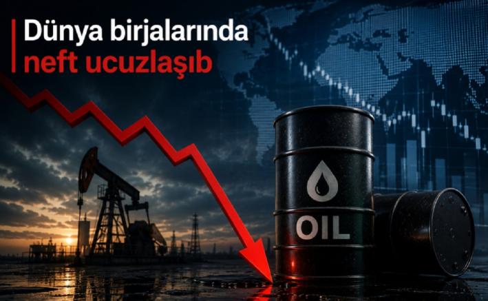 <Dünya birjalarında neft ucuzlaşıb*…*